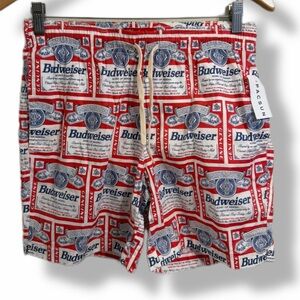 Budweiser x PacSun Men’s Swim Trunks Beer Label Print Lined Size Small